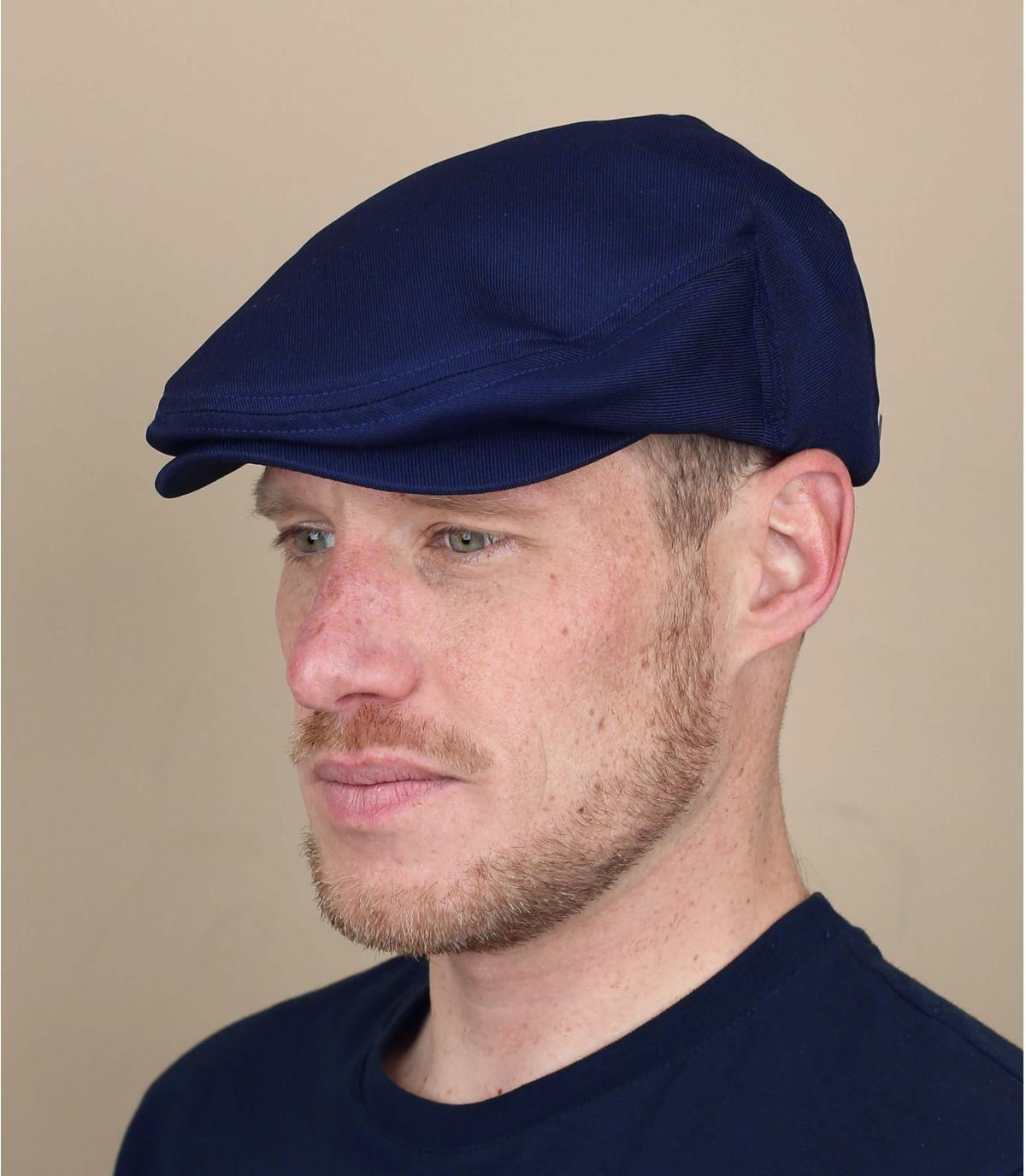 navy blue flat cap Brixton Holligan Recycled washed navy